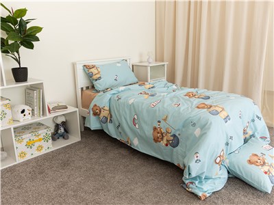 Детское постельное бельё Sweet Dreams Teddy Toy (на резинке + молния)
