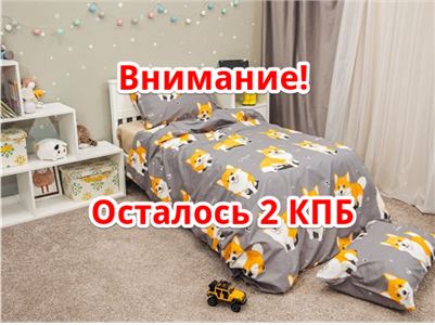 Детское постельное бельё Сладкие Сны(Sweet Dreams) Корги (на резинке + молния) 