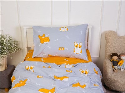 Детское постельное бельё Sweet Dreams Sweet Corgi Dreams (на резинке + молния)