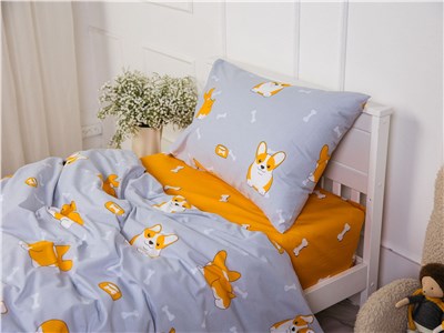 Детское постельное бельё Sweet Dreams Sweet Corgi Dreams (на резинке + молния)