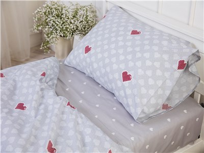Детское постельное бельё Sweet Dreams Pink Heart (на резинке + молния)