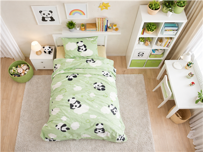 Детское постельное бельё Сладкие Сны(Sweet Dreams) Панды в облаках(на резинке + молния)