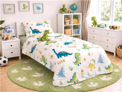 Детское постельное бельё Сладкие Сны(Sweet Dreams) Дино (на резинке + молния)