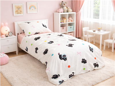 Детское постельное бельё Сладкие Сны(Sweet Dreams) Кошки в шапках (на резинке + молния) 
