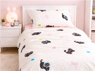 Детское постельное бельё Сладкие Сны(Sweet Dreams) Кошки в шапках (на резинке + молния) 
