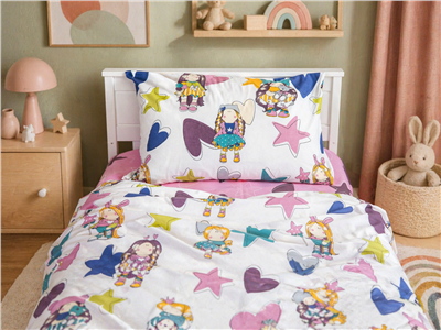Детское постельное бельё Сладкие Сны(Sweet Dreams) Куколки (на резинке + молния)