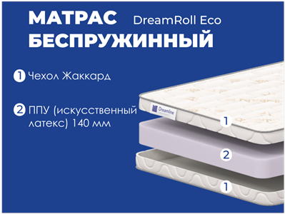 Детский матрас DreamLine DreamRoll Eco