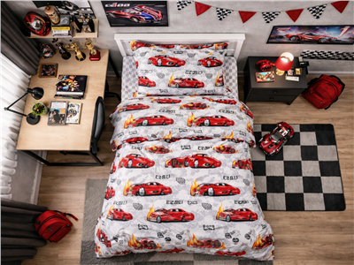 Детское постельное бельё Сладкие Сны(Sweet Dreams) Формула 1(на резинке + молния)