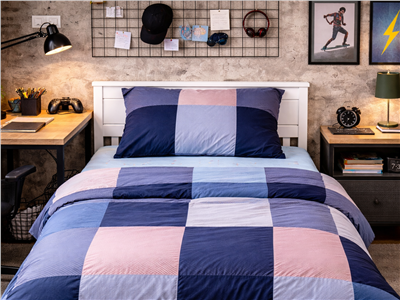 Детское постельное бельё Сладкие Сны(Sweet Dreams) Синий ритм (на резинке + молния)