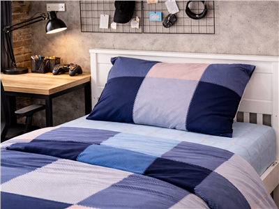 Детское постельное бельё Сладкие Сны(Sweet Dreams) Синий ритм (на резинке + молния)