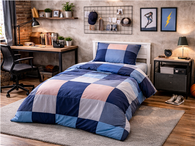 Детское постельное бельё Сладкие Сны(Sweet Dreams) Синий ритм (на резинке + молния)