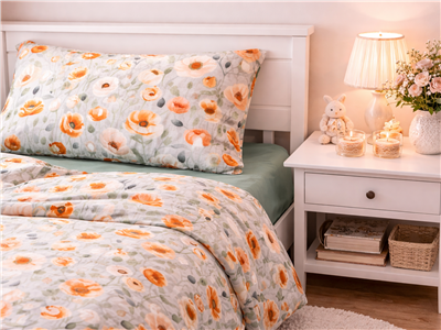 Детское постельное бельё Сладкие Сны(Sweet Dreams) Маки (на резинке + молния)