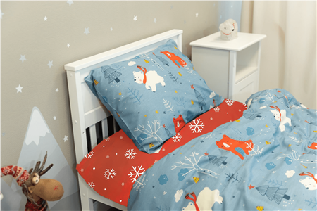Детское постельное бельё Sweet Dreams Snow bears (на резинке + молния)