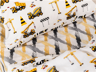 Детское постельное бельё Сладкие Сны(Sweet Dreams) Стройка(на резинке+молния)